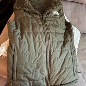 Olive green reversible women’s vest